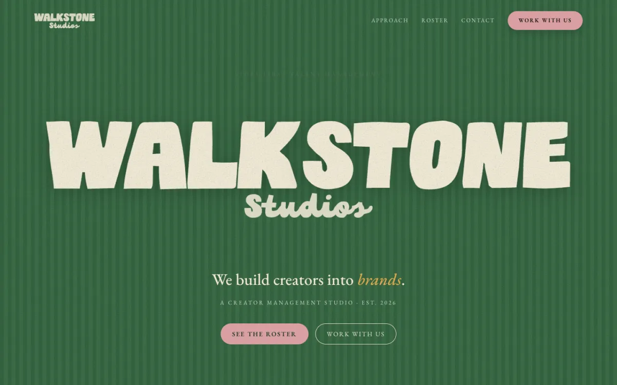 WalkStone Studios ügynökségi oldal